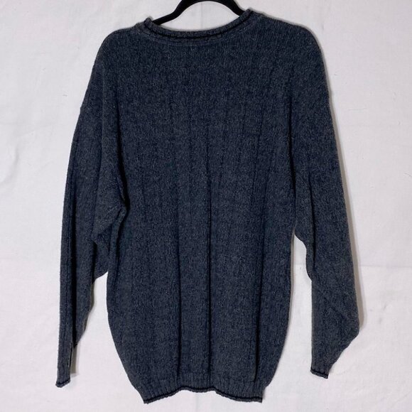 Tip top charcoal grey 90s dad accountant style sweater XL - Picture 2 of 12